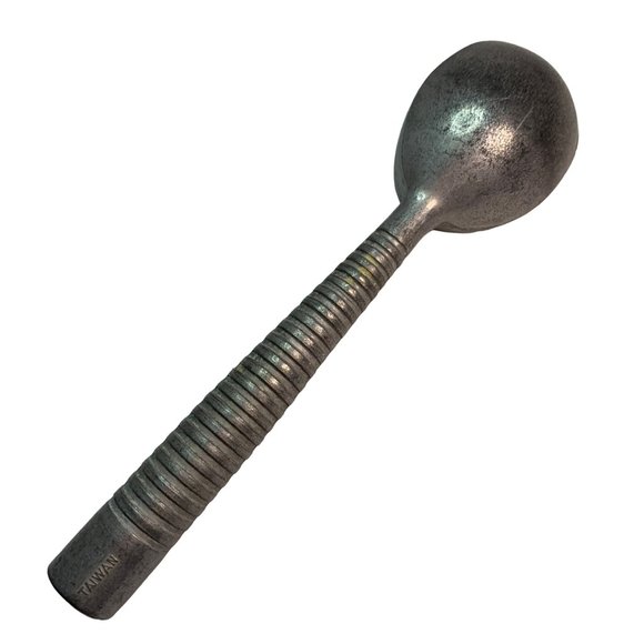 Cast Aluminum Ice Cream Scooper Ribbed Handle Non Slip Easy Grip Metal 6.5" Vtg - Picture 2 of 9